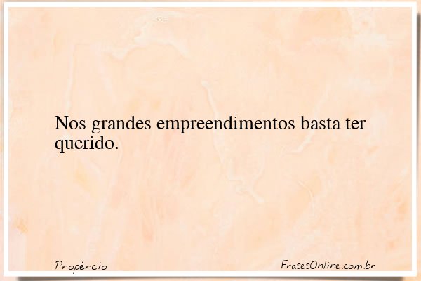 Frase de Propércio