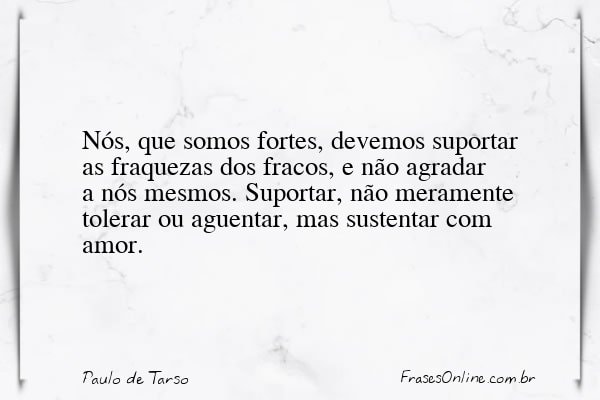 Frase de Paulo de Tarso