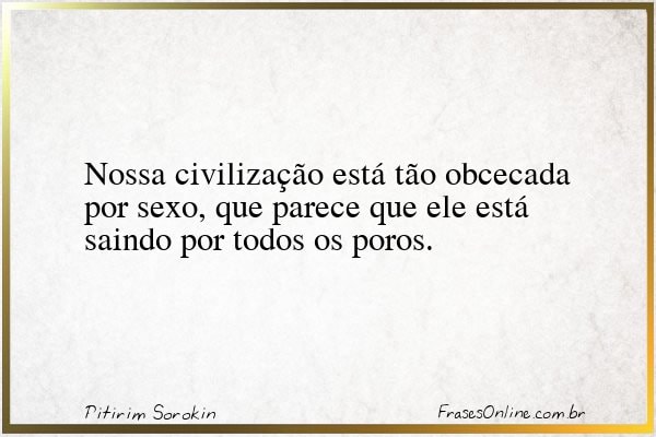 Frase de Pitirim Sorokin