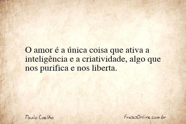 Frase de Paulo Coelho