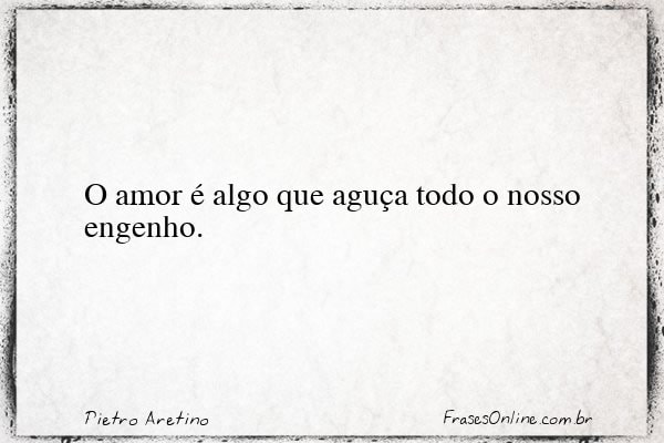 Frase de Pietro Aretino
