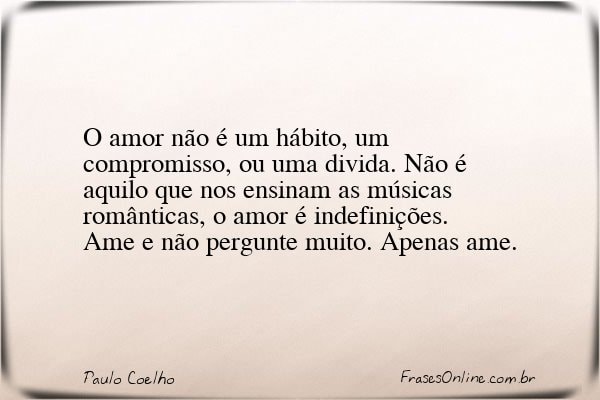 Frase de Paulo Coelho