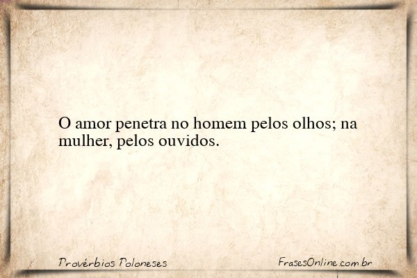 Frase de Provérbios Poloneses