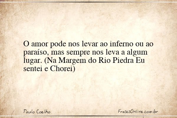 Frase de Paulo Coelho