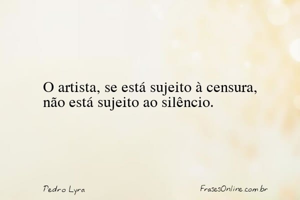 Frase de Pedro Lyra