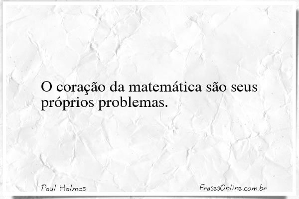 Frase de Paul Halmos