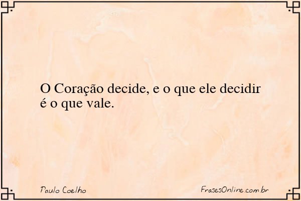 Frase de Paulo Coelho
