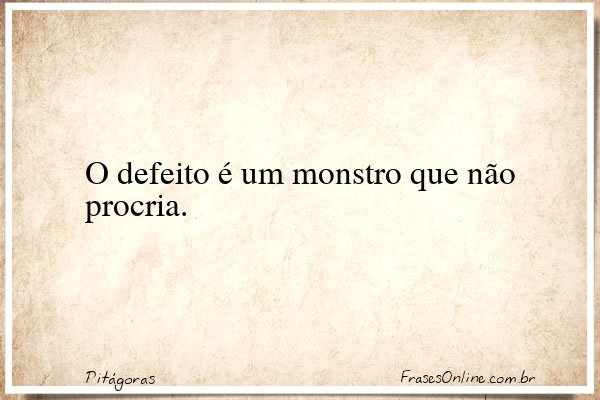 Frase de Pitágoras