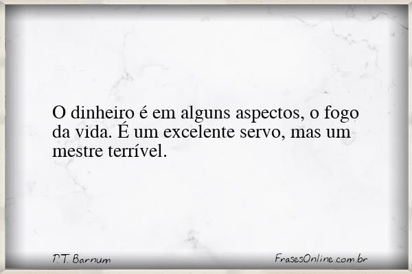 Frase de P. T. Barnum