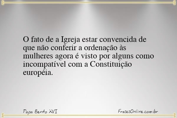 Frase de Papa Bento XVI