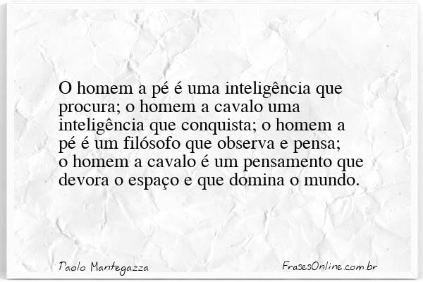 Frase de Paolo Mantegazza