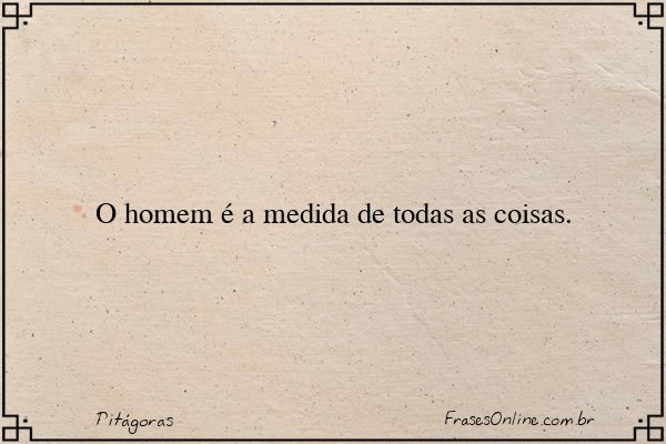 Frase de Pitágoras