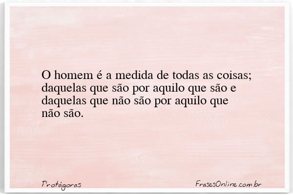 Frase de Protágoras