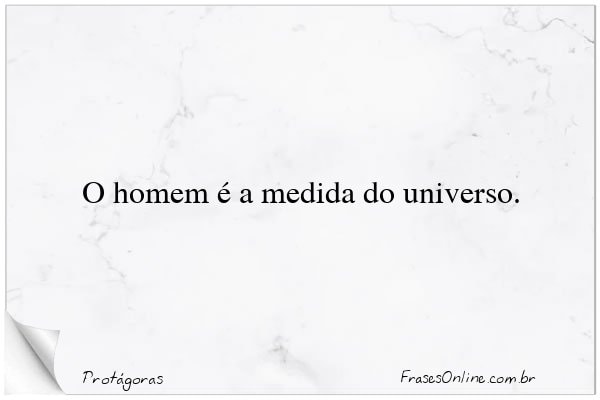 Frase de Protágoras