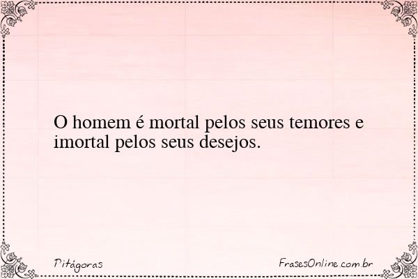 Frase de Pitágoras