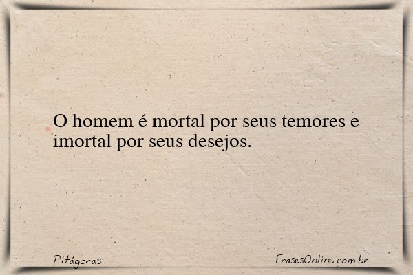 Frase de Pitágoras