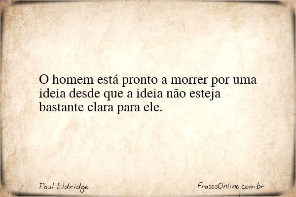 Frase de Paul Eldridge