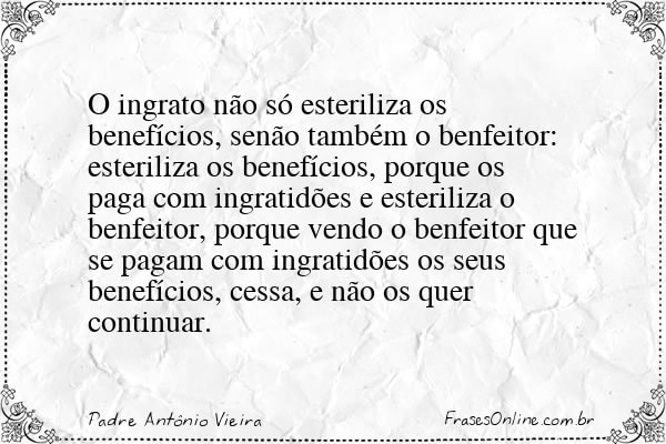 Frase de Padre Antônio Vieira