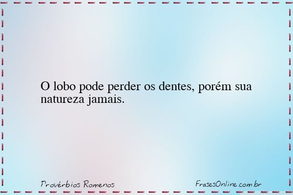Frase de Provérbios Romenos