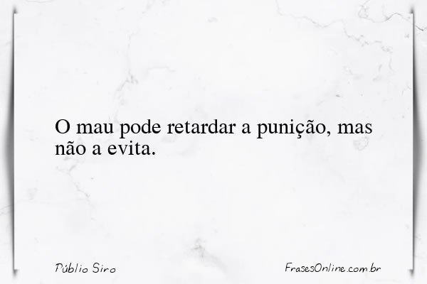 Frase de Públio Siro