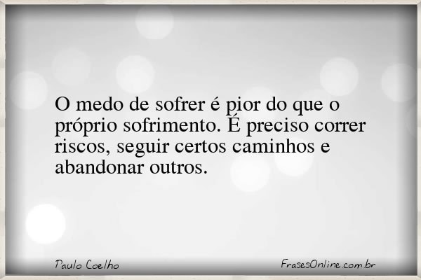 Frase de Paulo Coelho