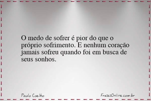 Frase de Paulo Coelho
