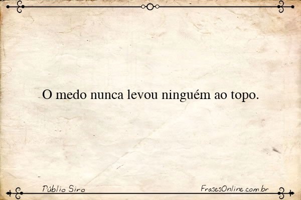 Frase de Públio Siro