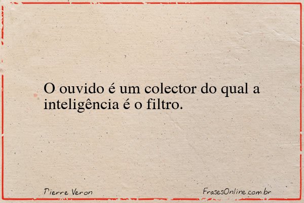 Frase de Pierre Veron