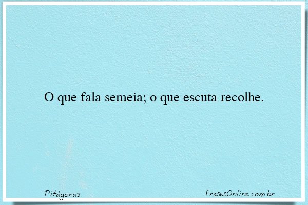 Frase de Pitágoras