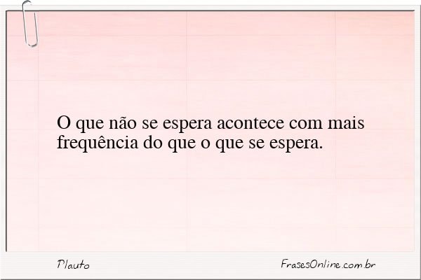 Frase de Plauto