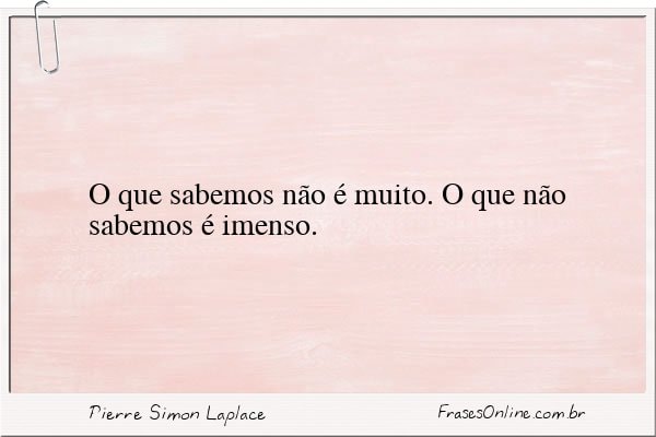 Frase de Pierre Simon Laplace