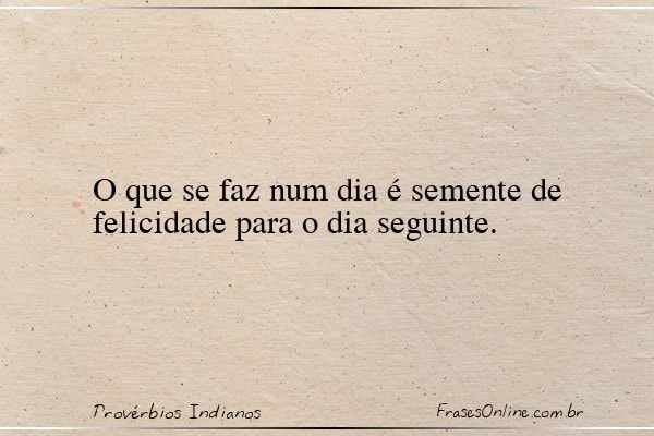 Frase de Provérbios Indianos