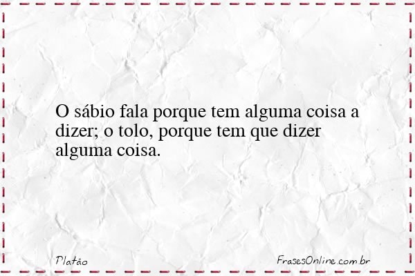 Frase de Platão