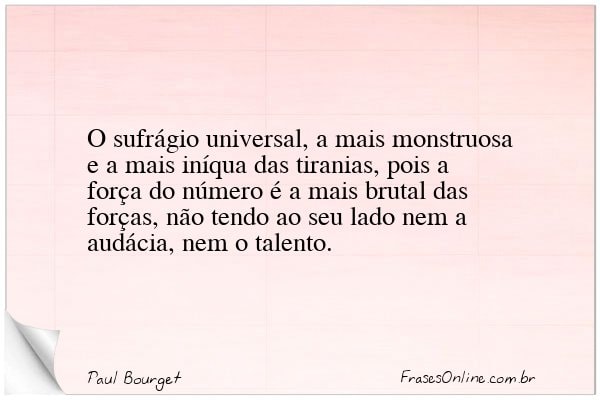 Frase de Paul Bourget