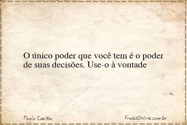 Frase de Paulo Coelho