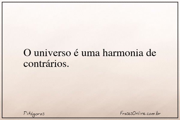 Frase de Pitágoras