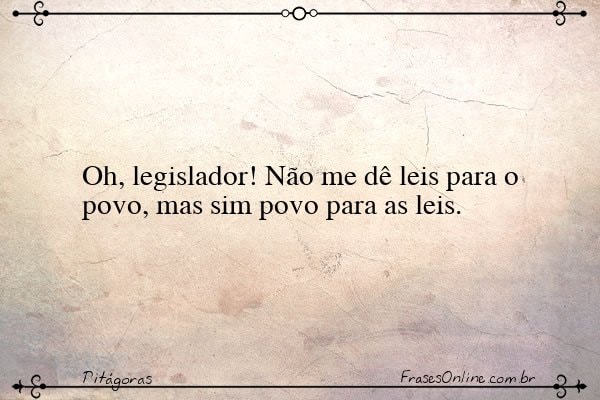 Frase de Pitágoras