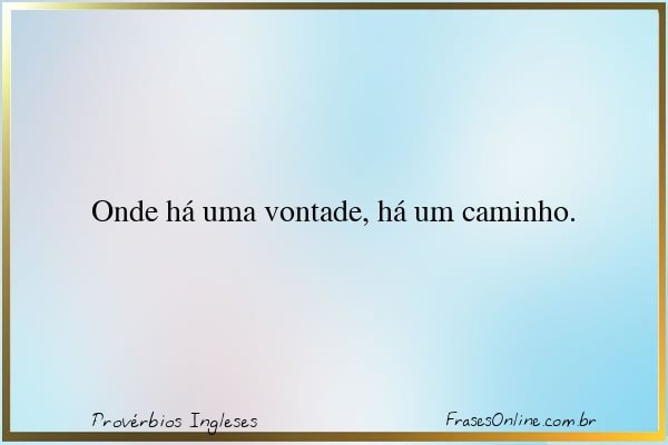 Frase de Provérbios Ingleses