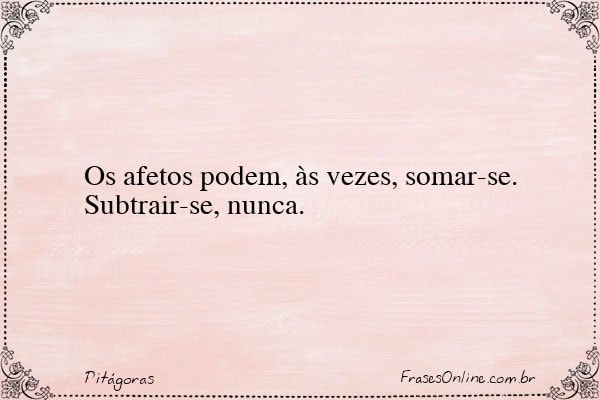 Frase de Pitágoras