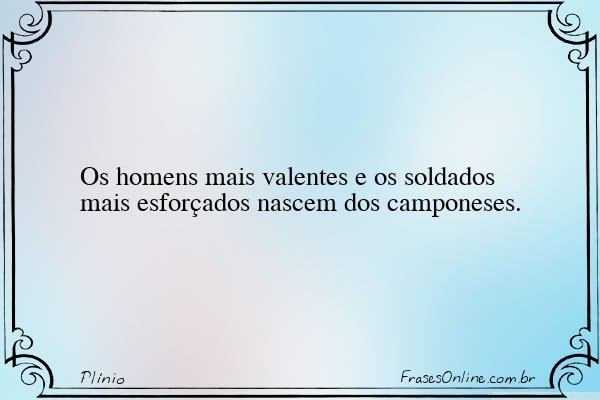 Frase de Plínio