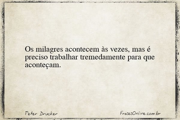 Frase de Peter Drucker