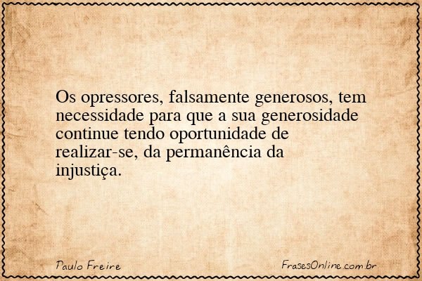 Frase de Paulo Freire