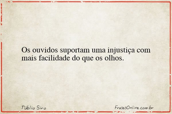 Frase de Públio Siro