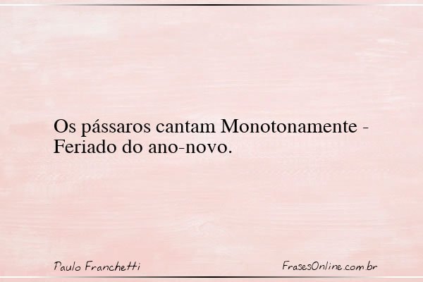 Frase de Paulo Franchetti