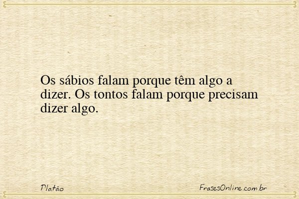 Frase de Platão