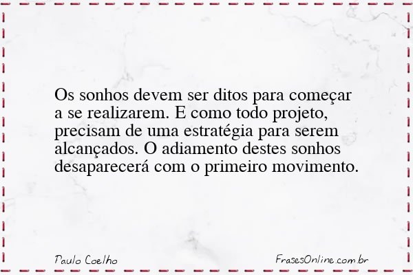 Frase de Paulo Coelho