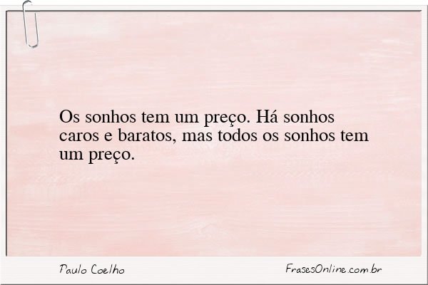 Frase de Paulo Coelho