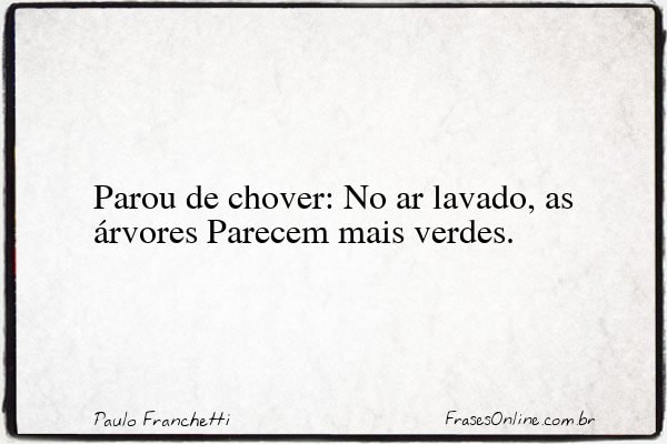 Frase de Paulo Franchetti