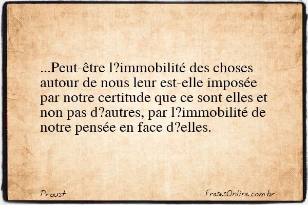 Frase de Proust