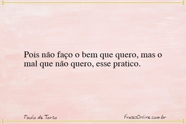 Frase de Paulo de Tarso